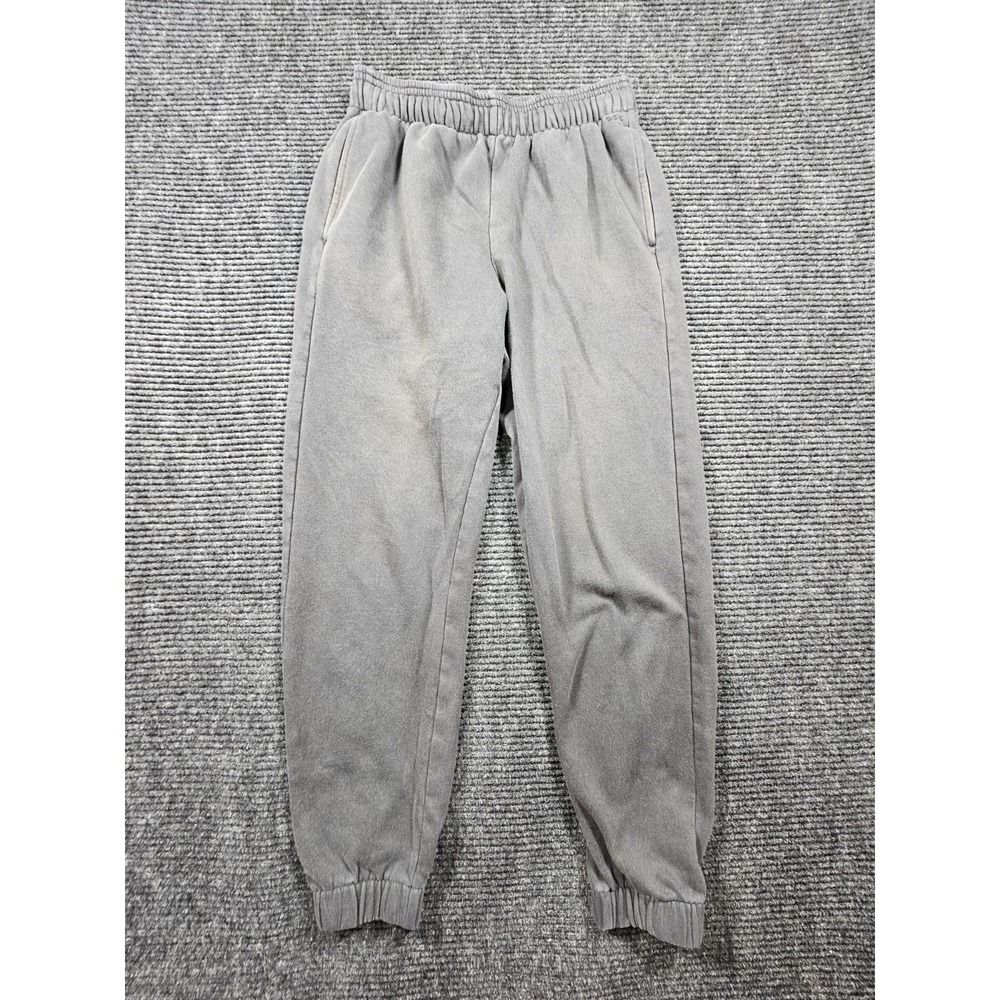 DSG Sweatpants Womens S Gray Cotton Fleece Lined Elastic Waistband Tapered Leg